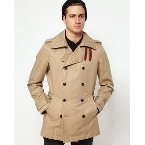 DIESEL men’s khaki trench coat
